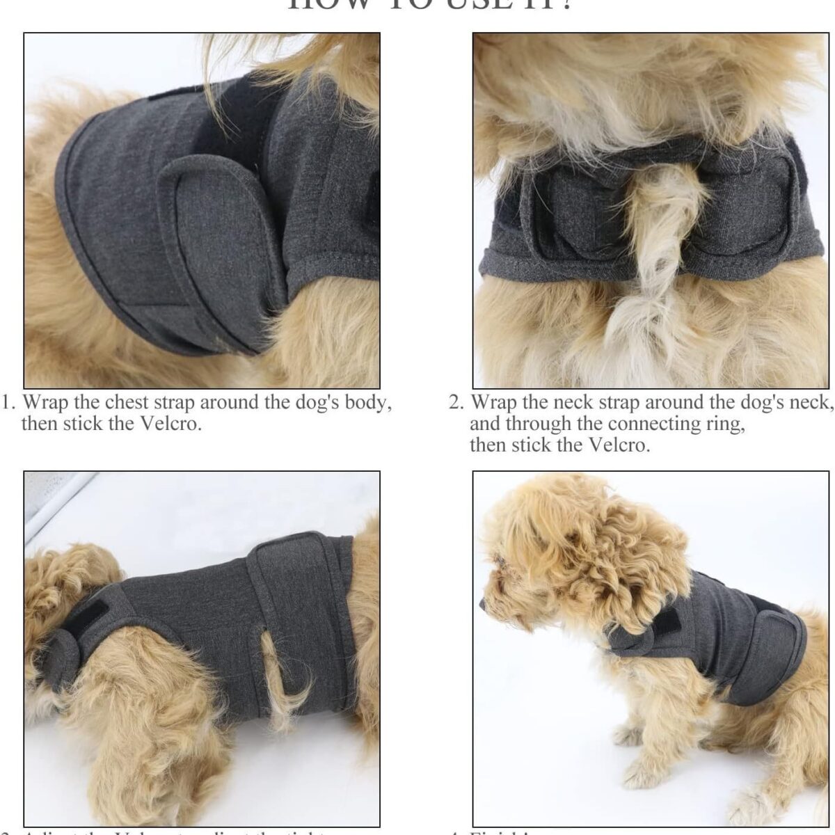 Classic Dog Anxiety Jacket Breathable Thunder Vest For Dogs Thunder Vest For Dogs Anxiety Shirt Dog Clothes For Anxiety Stress - Image 4