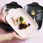 Literary Simplicity Creative English Ceramic Binaural Dish - Image 3