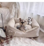 Polarizhen New Cotton And Linen Kennel Removable And Washable Pet Maltese Xi Shi Four Seasons Cat Nest Ins - Image 8