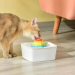 Colorful Red Pagoda Ceramic Water Dispenser Pet Fountain Cat And Dog - Image 3