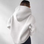 Women's Solid Color Hoodies Long Sleeve Hooded Solid Color Loose Sweater - Image 3