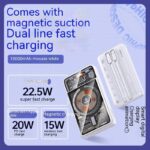 With Cable Magnetic Suction Wireless Charger Large Capacity Portable Power - Image 4