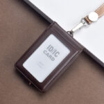 Leather Work ID Card Holder Chest Brand Credit Card Bag Holder - Image 4
