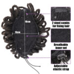 African Wig Bun Hair Bag Drawstring Dreadlocks Afro Hair Bag - Image 3