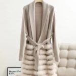 Real Fox Fur Casual Loose Sweater Lace-up Women - Image 4