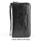 Men's Handmade Sheepskin Retro Long Wallet - Image 5