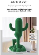 Funny Human-shaped Cactus Flocking Crafts Ornaments - Image 5