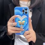Color Butterfly Stand Silicone Phone Case - Image 2