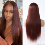 Red Brown 33color Huamn Hair Wig 134HD Transparent Lace - Image 4