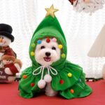 Cat Christmas Outfit Cat Kitten Christmas Clothes Cat Christmas Tree Costume With Star Ornament For Cats Kittens Pets - Image 9