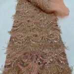 Tassel Bead Tube Lace Fabric Wedding Dress - Image 8