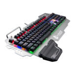 Green Axis Metal Panel With Wrist Splint Wired Professional Gaming Keyboard - Image 2