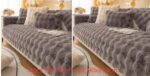Winter Thickened Rabbit Plush Modern Sofa Cushion - Image 10
