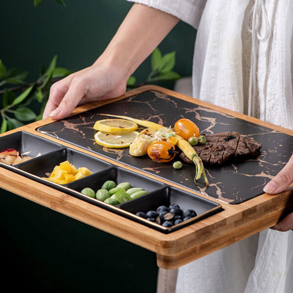 Nordic Restaurant Pizza Snacks Square Ceramic Plate