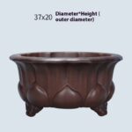 Petal Basin Purple Red Mud Antique Breathable Succulent Flower Bonsai - Image 2