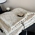 Fleece Blanket Light Luxury Ins Crepe Cotton Multi-functional Small Blanket Office Nap Blanket Shawl Cover Blanket - Image 9
