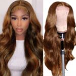 Long Curly Hair Light Blonde Big Waves African Women's Lace Wig - Image 2
