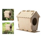 DIY Bird House Yard Gift Shelter Outdoor Unfinished Bird Nest Wooden Nesting Box - Image 3