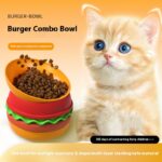 Hamburger Style 5-in-1 Dog Bowl Anti-choke Non-slip Pet Slow Feeding Bowl - Image 2