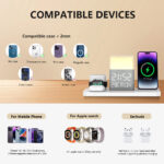 6-in-1 Wireless Charging Set Touch Night Light Mobile Phone Bluetooth Synchronization Time - Image 3