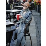 Personality Retro Long Denim Trench Coat - Image 2