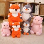 Lazy Series Small Gray Elephant Doll Pig Plush Toy