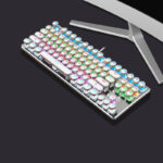 Steampunk Mechanical Keyboard And Mouse Set Retro 87-key Wired Laptop Desktop Office - Image 2