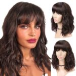 Bangs Water Ripple Shoulder-length Short Curly Hair Wig - Image 3