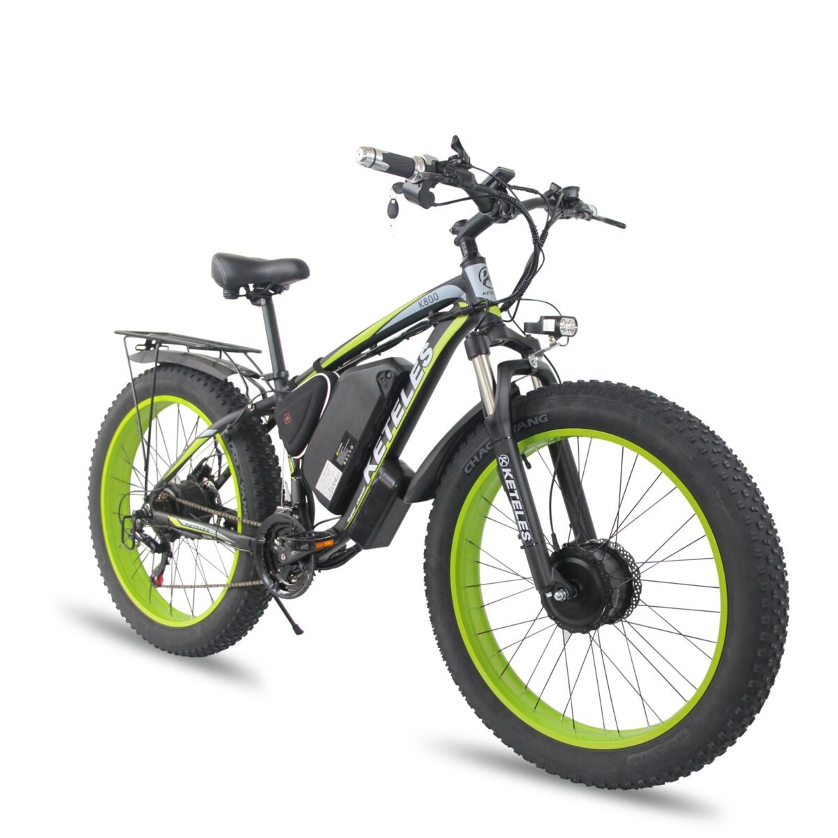 Front And Rear Dual Motor Electric Bicycle 21 Speed Oil Brake Lithium Battery - Image 5