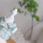 Dog Clothes Mint Green Small Plaid Fake Two-piece Dress - Image 2
