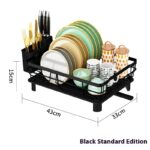 Kitchen Single Two-tier Bowl And Dish Storage Rack Draining Rack - Image 6