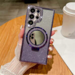 Rhinestone Glitter Magnetic Suction Mirror Bracket Drop-resistant Soft Case Phone Case - Image 7