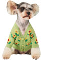 Pet Clothes Small Flower Dog Sweater Cardigan - Image 5