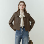 Female Retro Short Pu Leather Coat - Image 10
