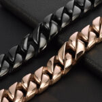 Stainless Steel Rose Gold 32MM Wide Bib Collar Dog Leash Medium And Large Dog Leash - Image 5