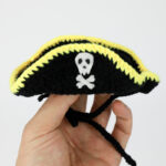 Pirate Hat Leaky Ear Small Handmade Pet Costume - Image 4