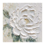 Cream Wind White Peony Flower Thick Texture Hand Drawn Oil Painting Hanging Painting - Image 5
