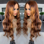 Closure Big Wave Pick Color Bob Real Wig Headgear