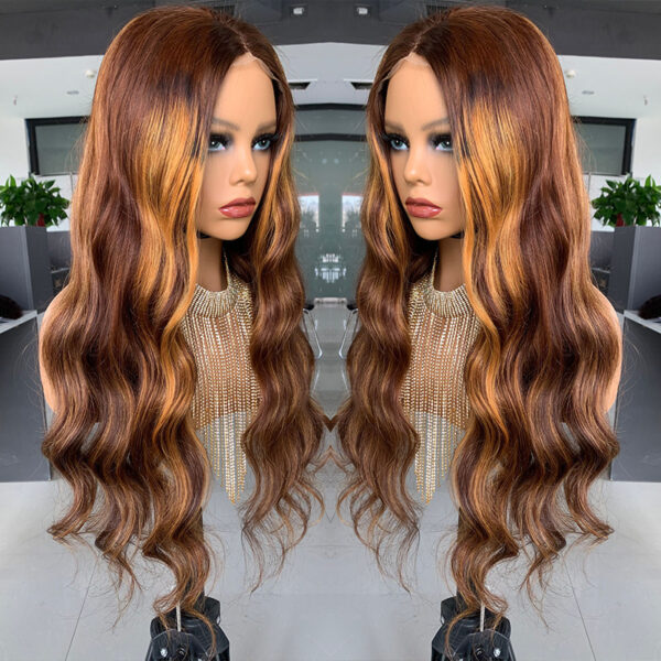 Closure Big Wave Pick Color Bob Real Wig Headgear
