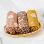 3-piece Combination Baby Swaddling Blanket 2-layer Bamboo Fiber Easy To Dry Gauze Towel Thin Summer - Image 6