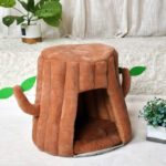 Cat House Cat Kennel Cat Supplies Pet Nest Cage Cat Nest Cat Pet Nest Cat Home Cat Room Brown Pet Nest Plush Cat Bed Nest Cat Cute Cat Cage - Image 3