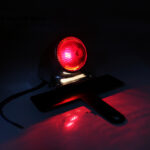 Motorcycle Modified Aluminum Alloy Polished Electroplating Lucas Taillight Brake Light - Image 4