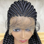 Stretch Mesh Chemical Fiber Head Cover 9 Strand Braid Wig - Image 7