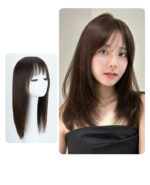 Women's Hand Woven Double Delivery Needle Wig Sheath Real Human Hair Silk Sleeve - Image 6