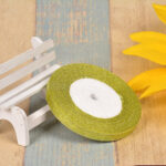 Bow Gold Silk Silver Polyester Ribbon - Image 6