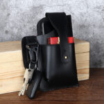 Men's Retro Leather Phone Hanging Belt Bag - Image 6