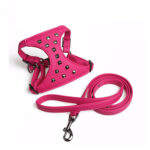 Adjustable Dog Camisole Stylish Studded Leather Leash - Image 10