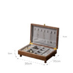 Black Walnut Jewelry Box Storage Box With Lock Necklace Earring Earring Ring Ring Solid Wood Hand Jewelry Box - Image 6
