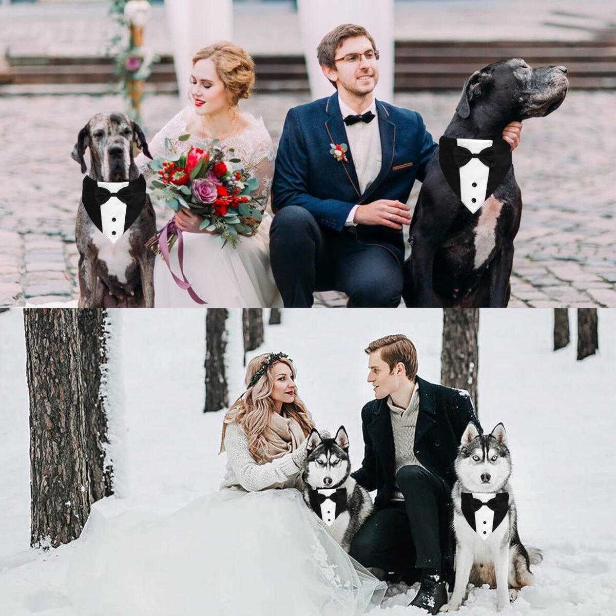 Dog Tuxedo Suit With Bow Tie And Bandana  Adjustable Formal Costumes For Small, Medium, Large Dogs Perfect For Weddings Birthdays - Image 5