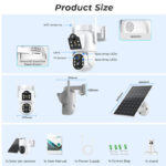 Outdoor Solar Home HD Wireless Wifi Network Plug-in-free Monitor - Image 2